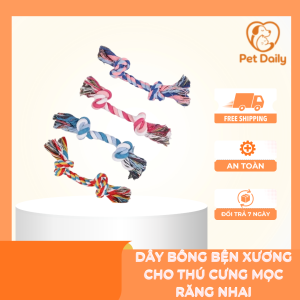 Dây bông bện xương-cho thú cưng mọc răng