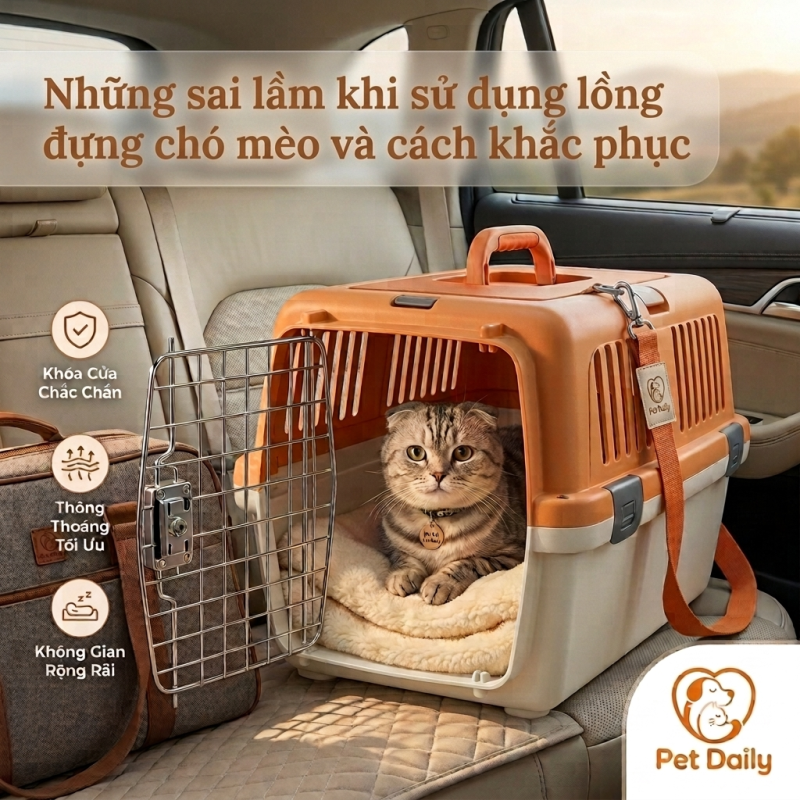lồng đựng cho chó mèo